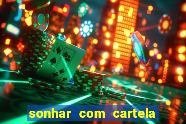 sonhar com cartela de bingo